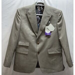 NWT Men's TAYION by Montee Holland 2 Button Suit Jacket Blazer - Camel 40 Short